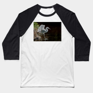 Electric Egret Baseball T-Shirt